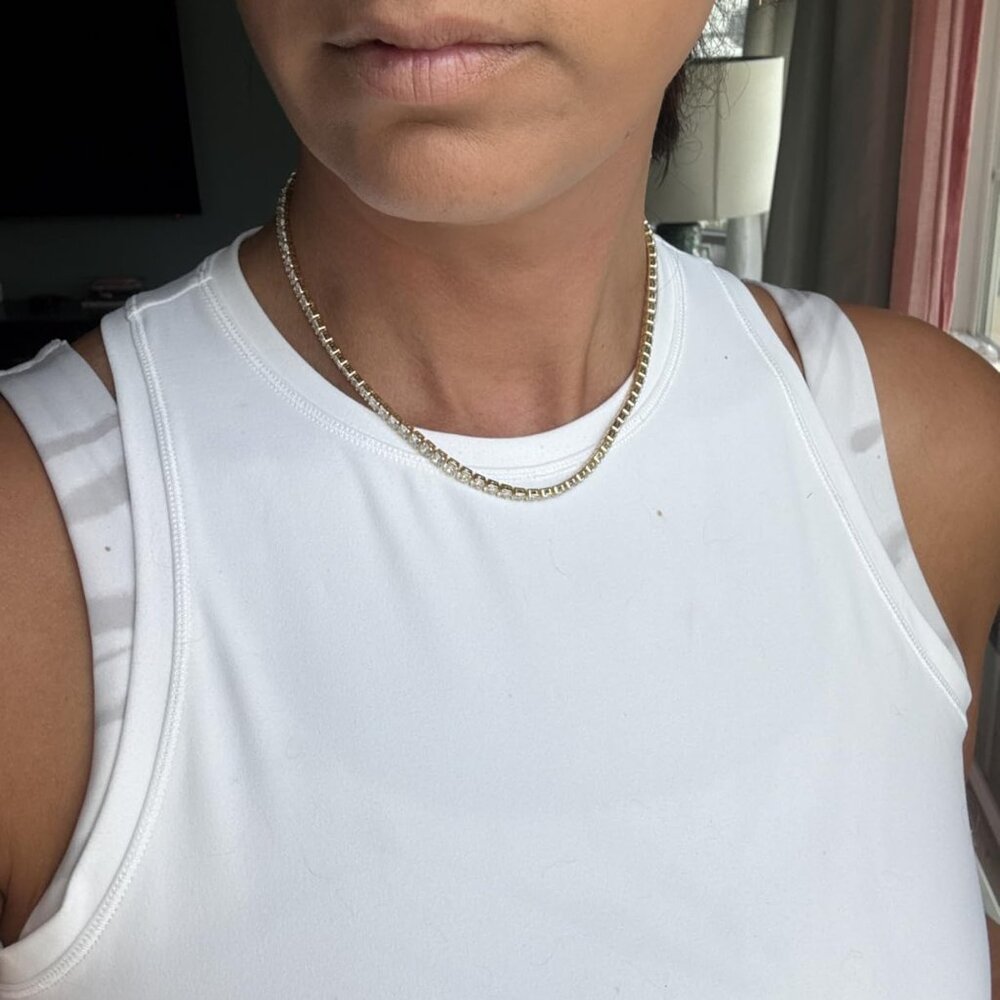 Neiman Marcus 14K Gold Plated CZ Reverie Necklace - Picture 1 of 4